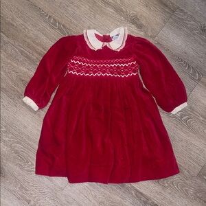 Carriage Boutique Red and White Dress velvet holidays Christmas size 4t